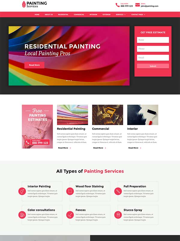 creation de site internet pour les artisans peintres